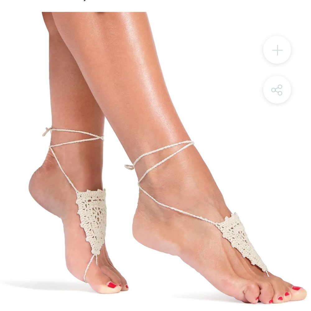- Lace Crochet
Barefoot Sandals